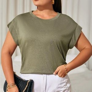 Army Green SS SHEIN Top
